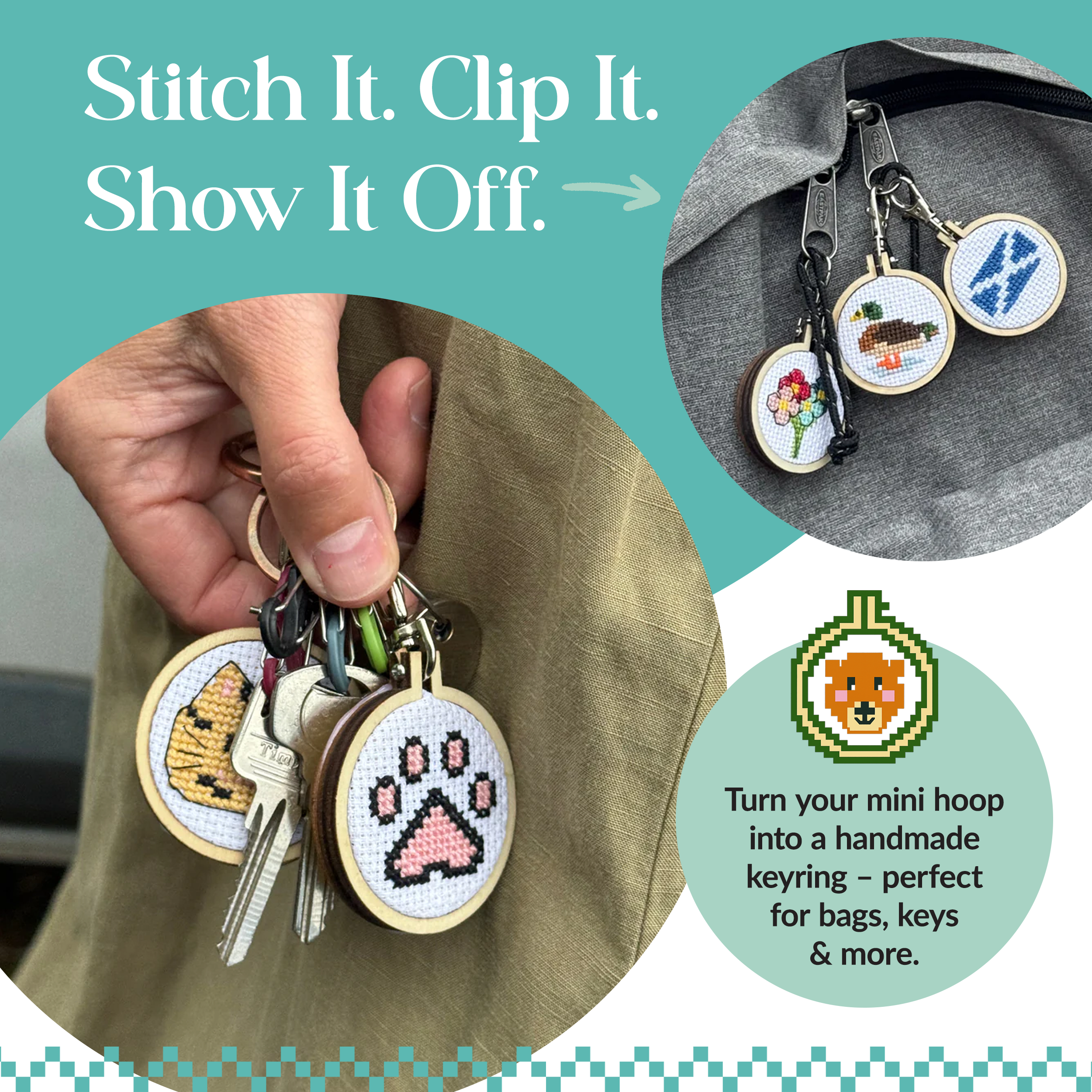 'I'm Berry Grateful' Mini Matchbox Cross Stitch Kit