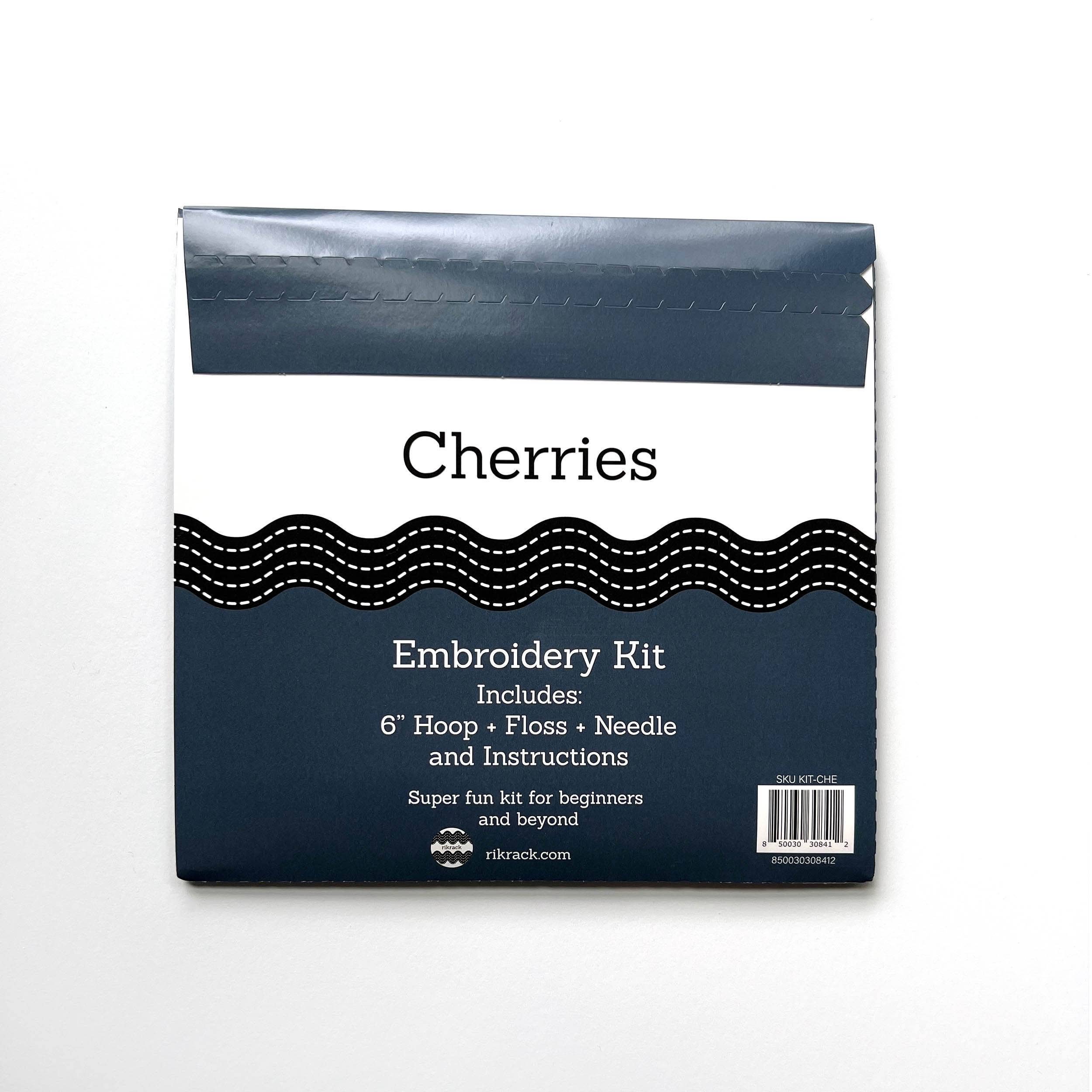 RikRack Cherries Embroidery Kit