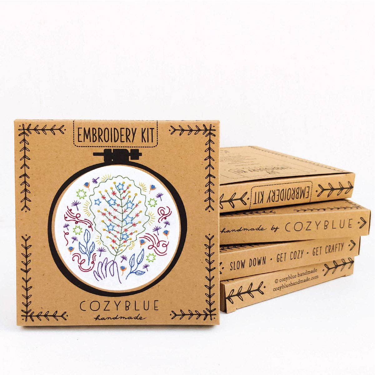 Cozy Blue Autumn embroidery kit