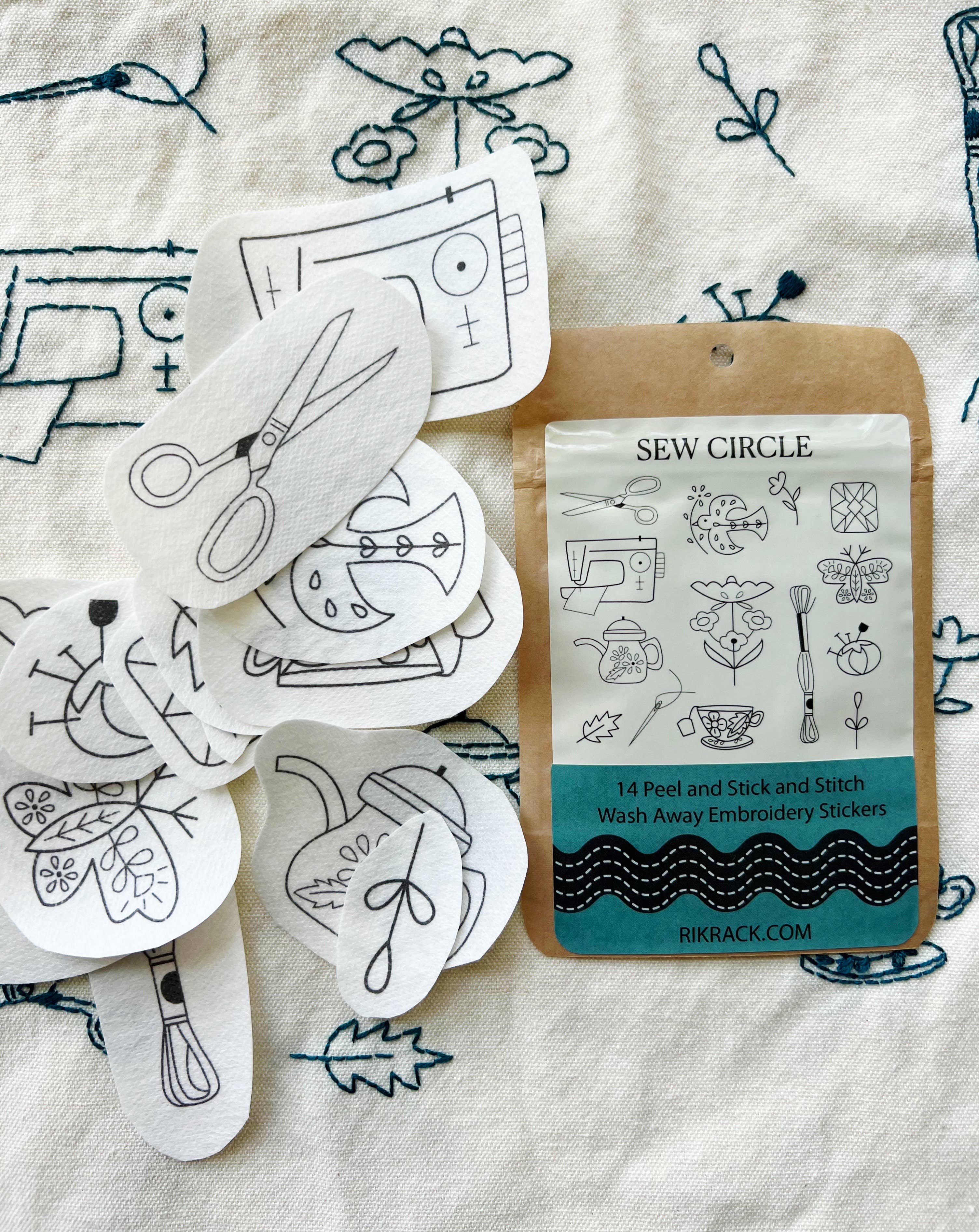 RikRack Sew Circle Stick and Stitch Embroidery Patterns