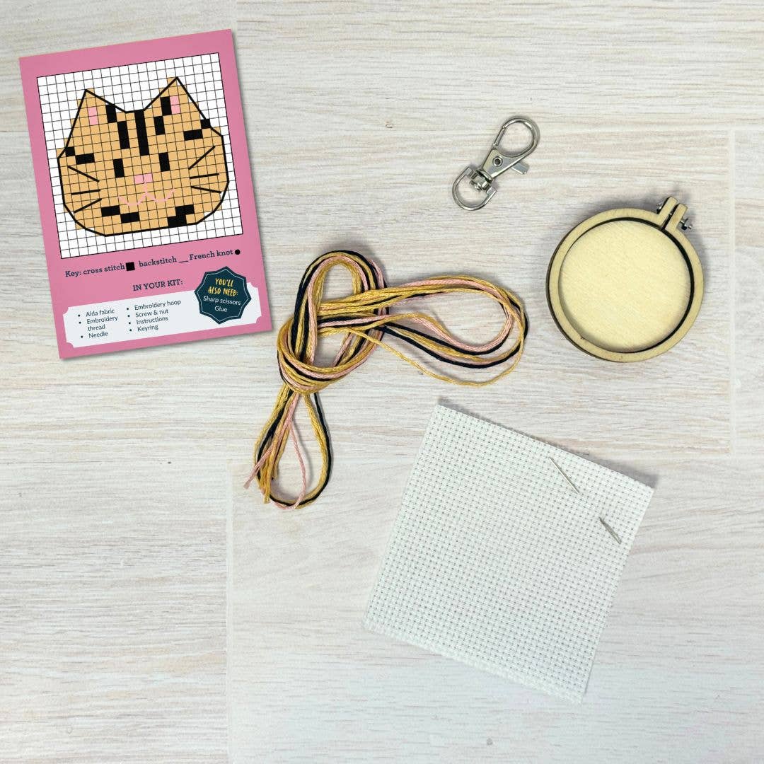 You Make Life Purr-fect Mini Matchbox Cross Stitch Kit