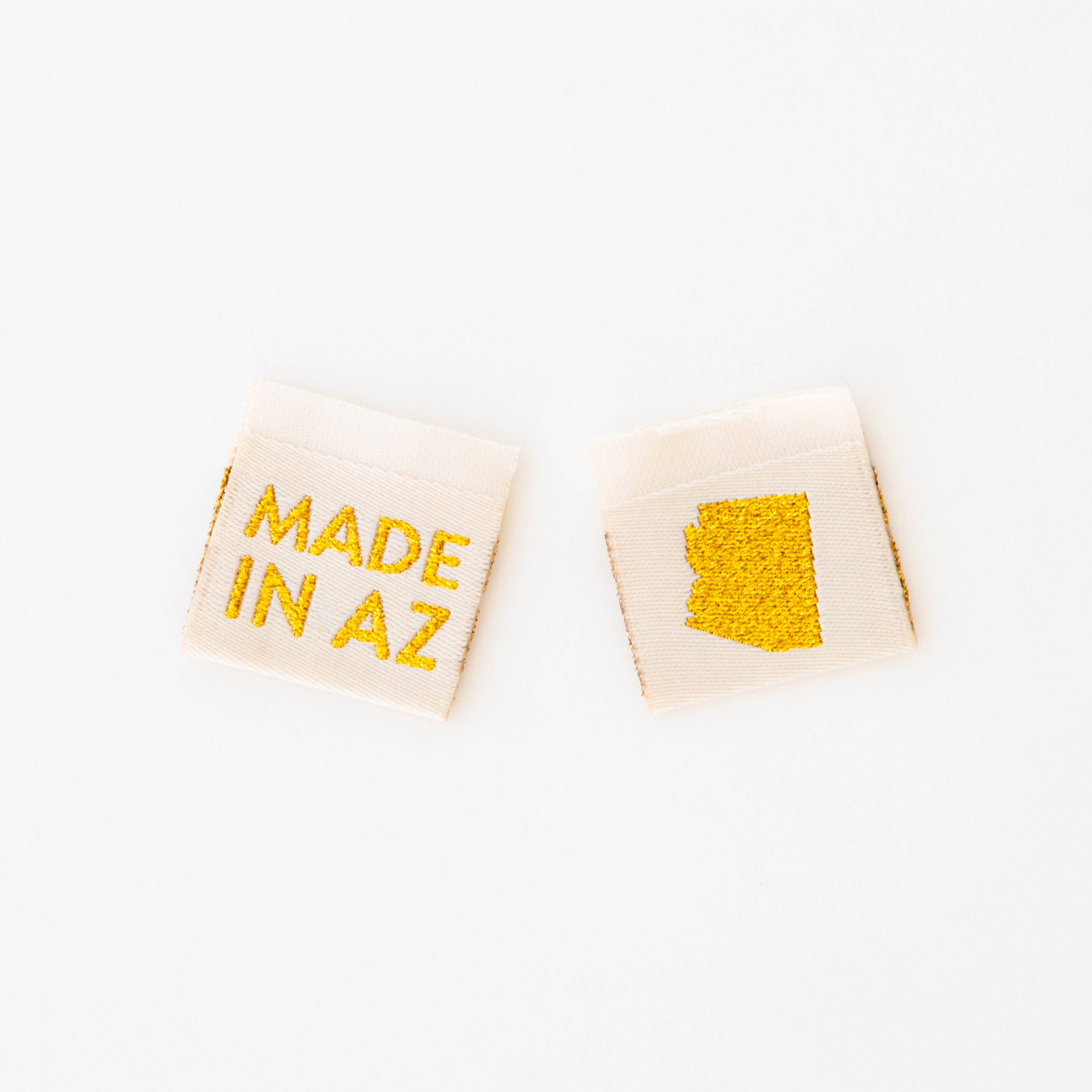 Made in My State Gold Woven Labels