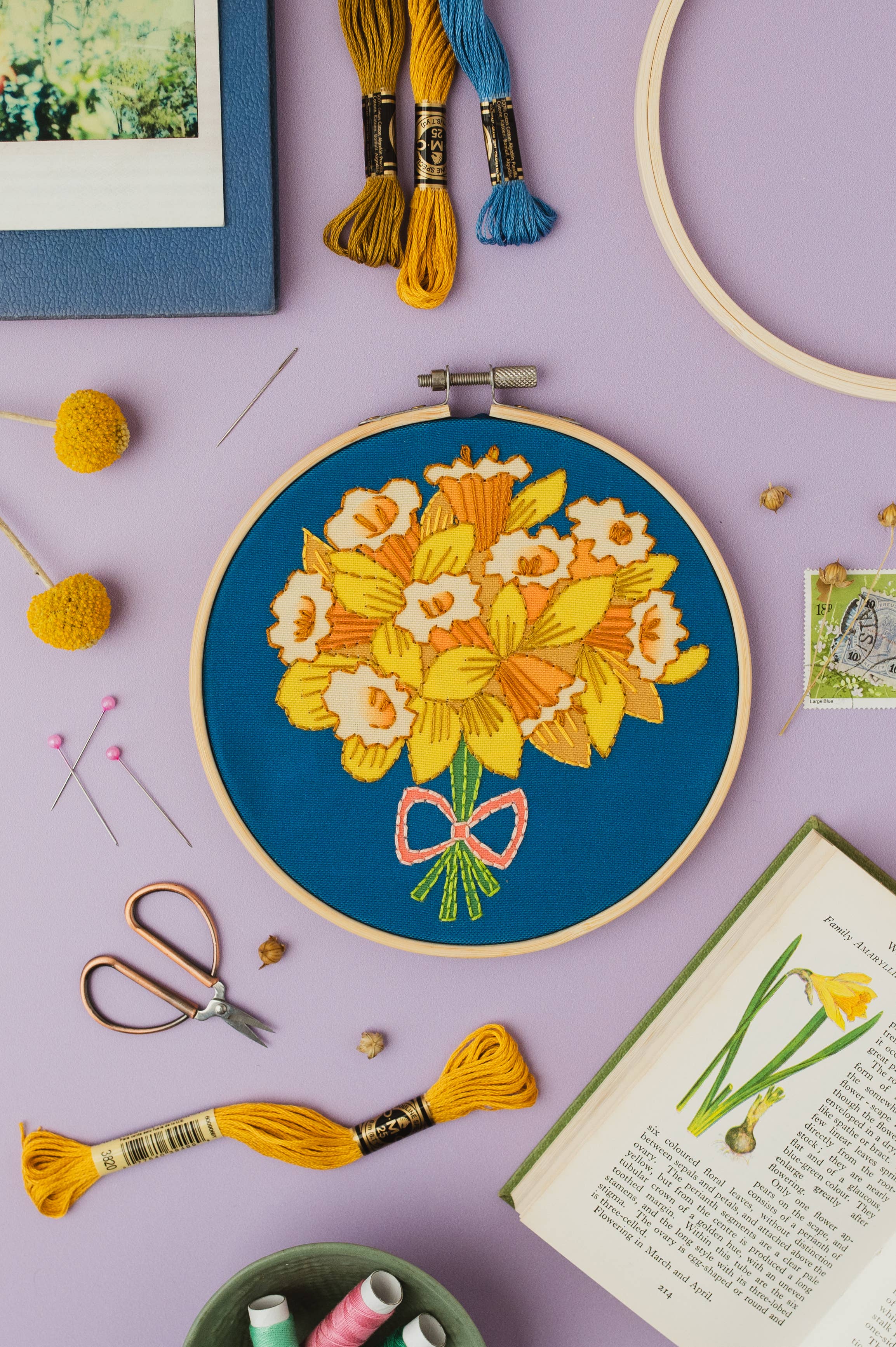 RikRack Daffodil Embroidery Kit
