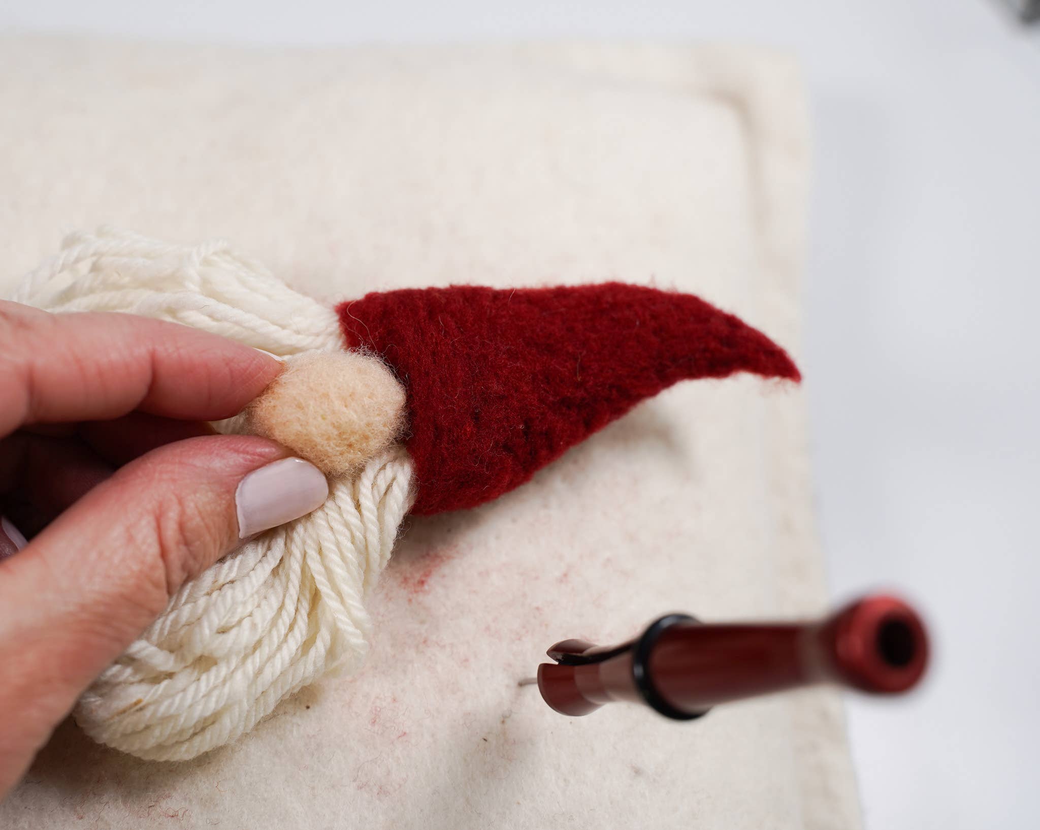 Gnome Ornaments Needle Felting Kit (makes 3 ornaments)
