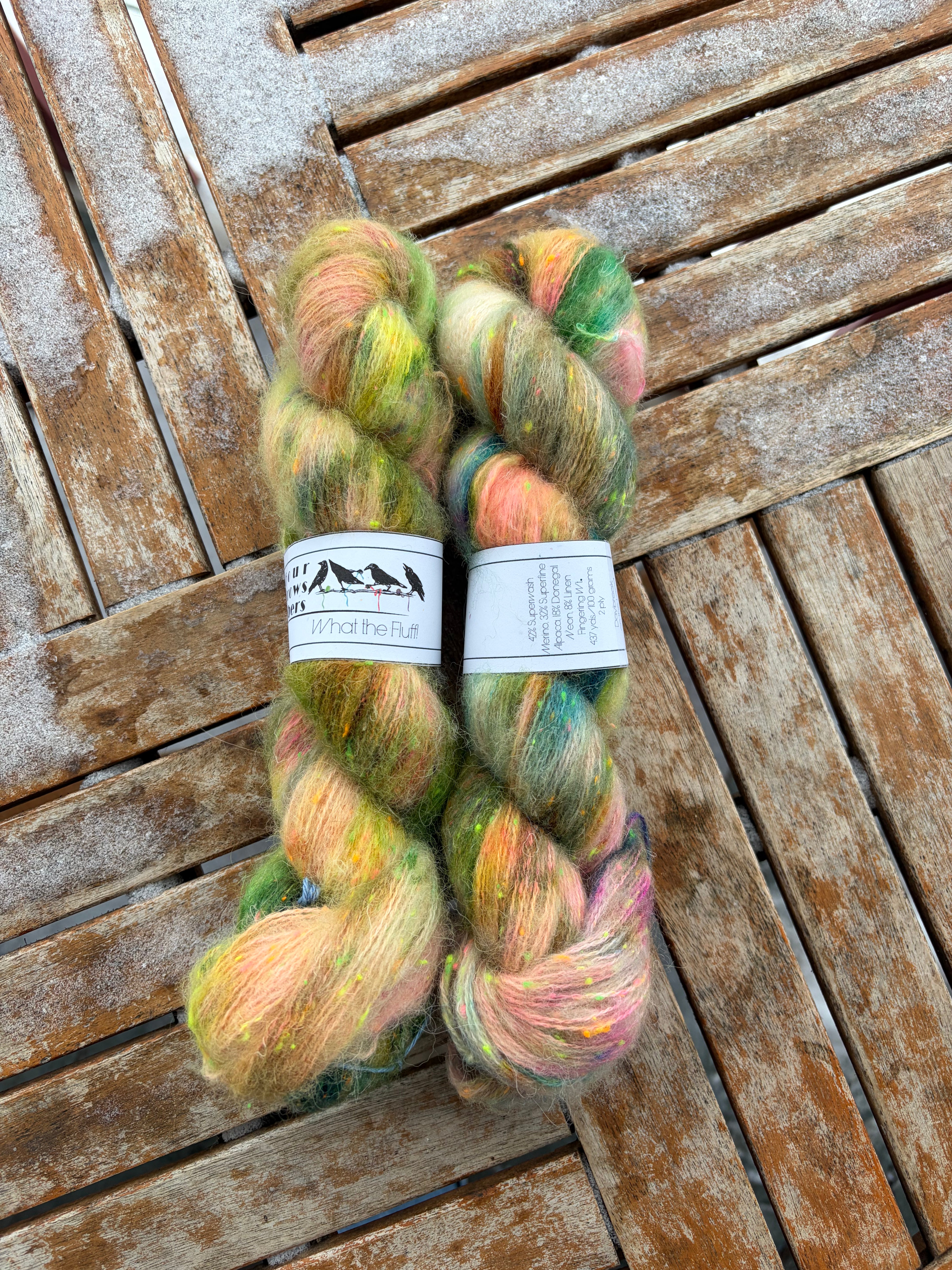 Four Crows Fibers "What the Fluff?!" Neons