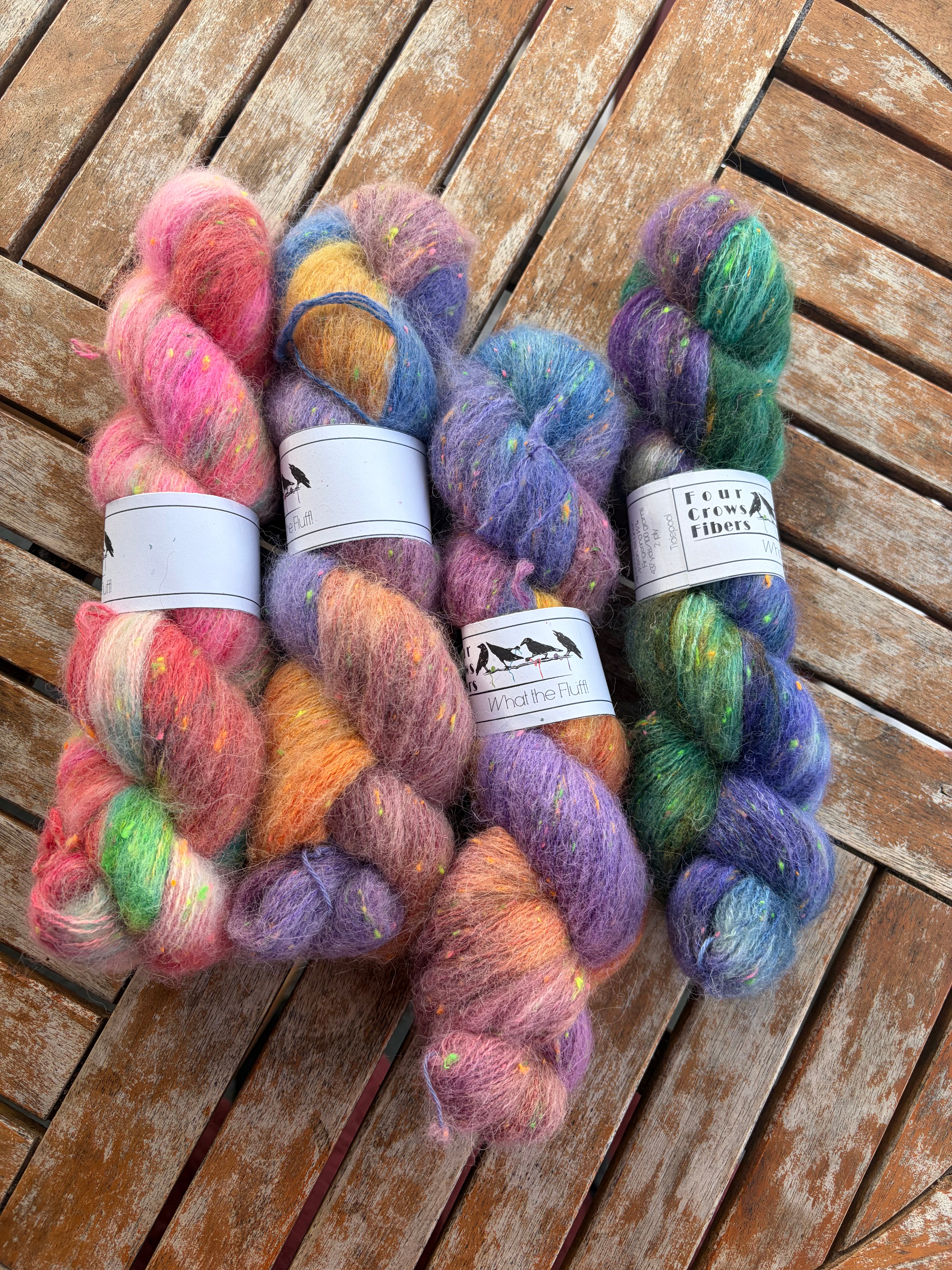 Four Crows Fibers "What the Fluff?!" Neons