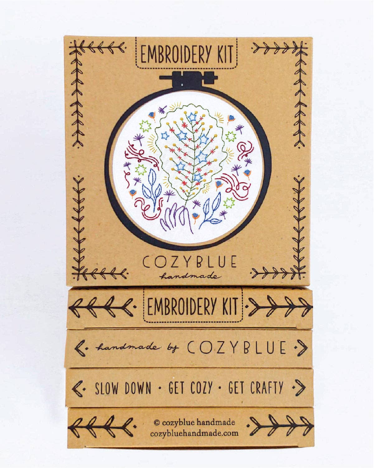 Cozy Blue Autumn embroidery kit