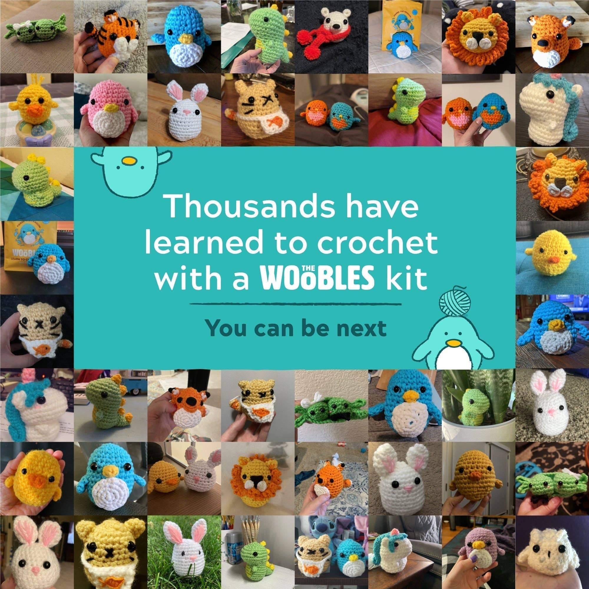 Woobles Cupid the Lovebird Crochet Kit
