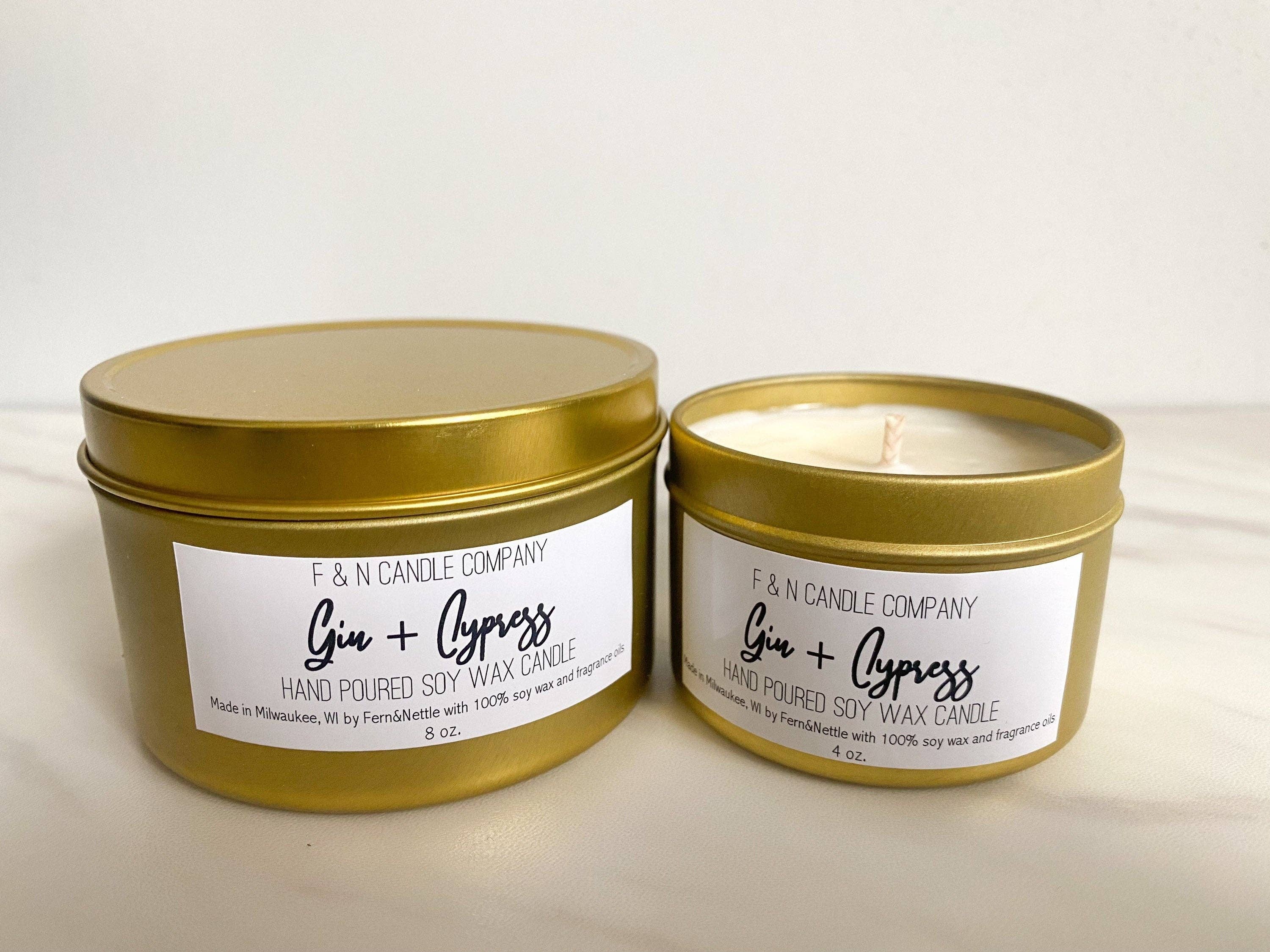 Gin + Cypress Soy Wax Candle