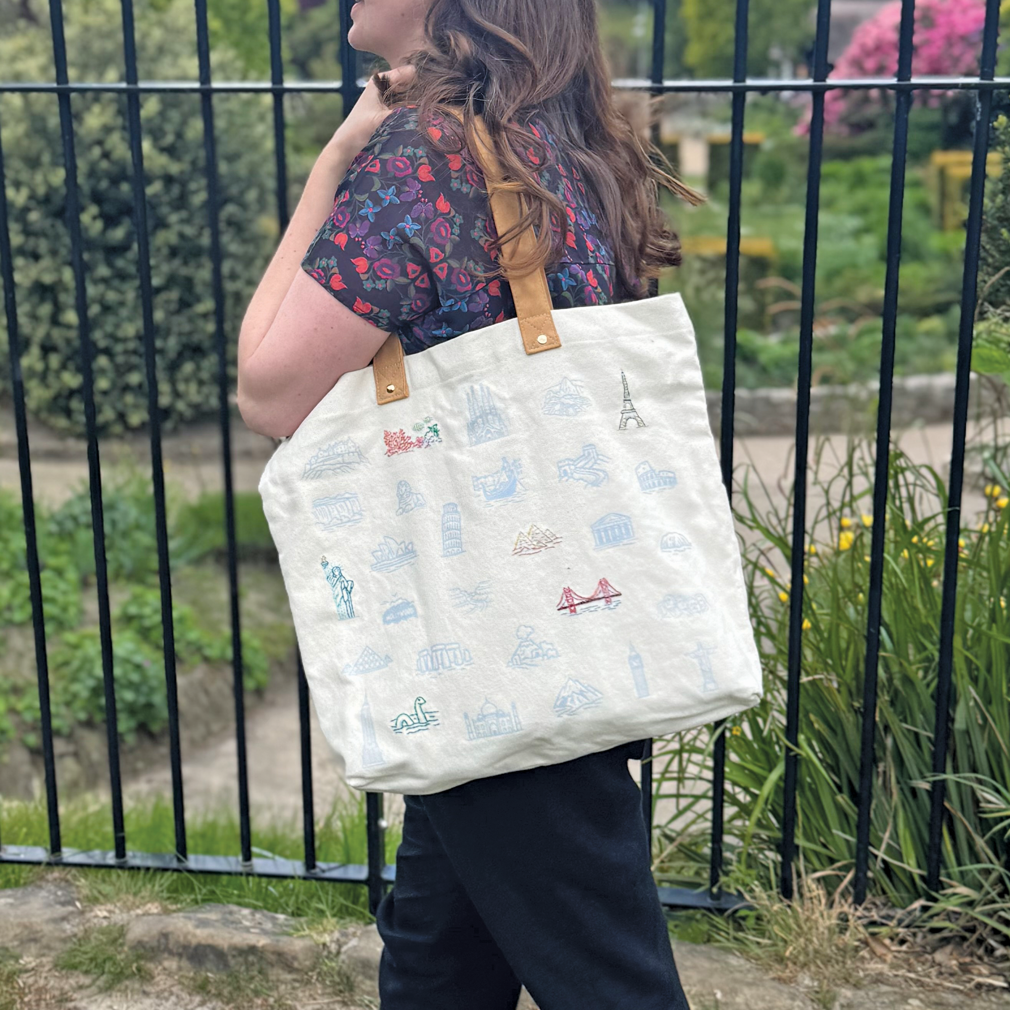 Stitch The World - Bucket List Tote Bag Embroidery Kit