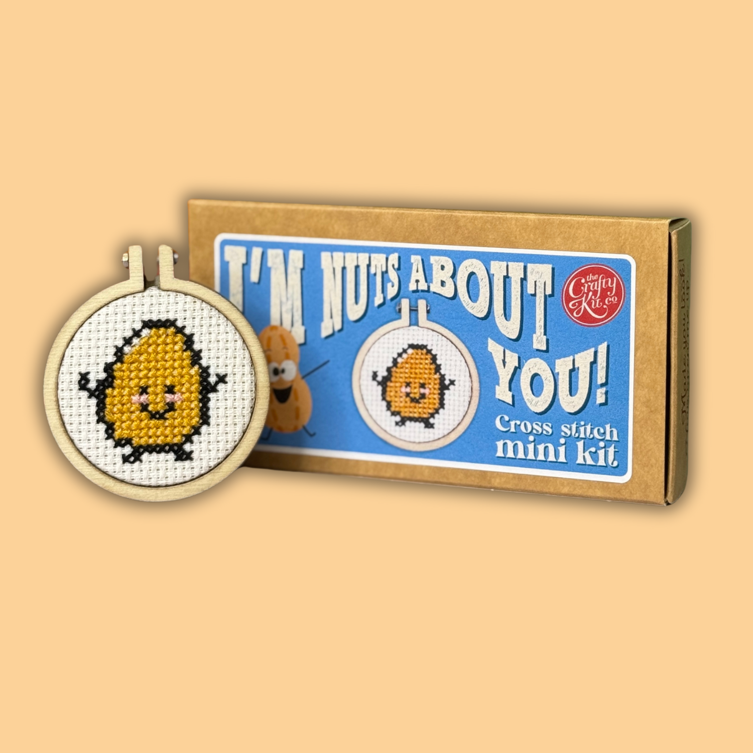 'I'm Nuts About You!' Mini Matchbox Cross Stitch Kit