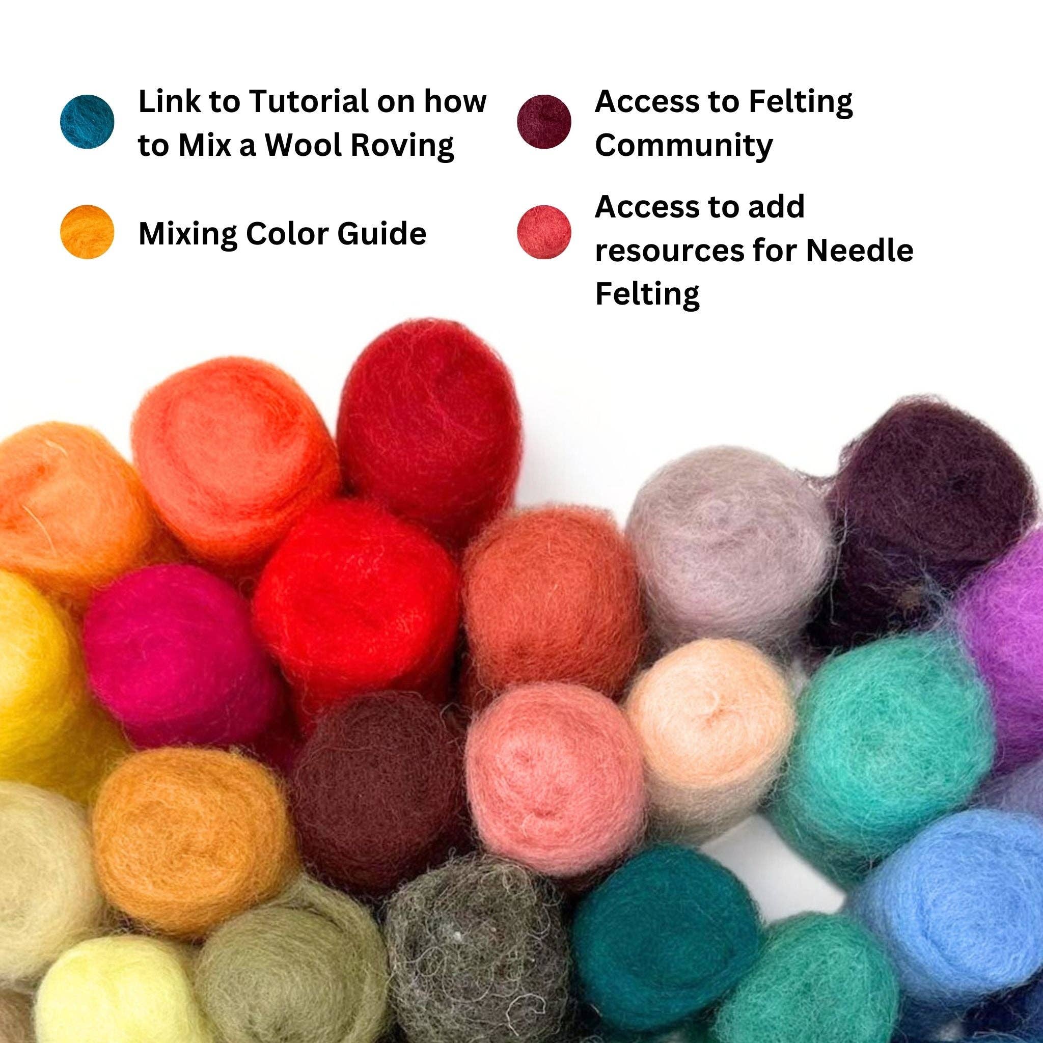 Eco Wool Fiber Collection Kit – 24 Colors