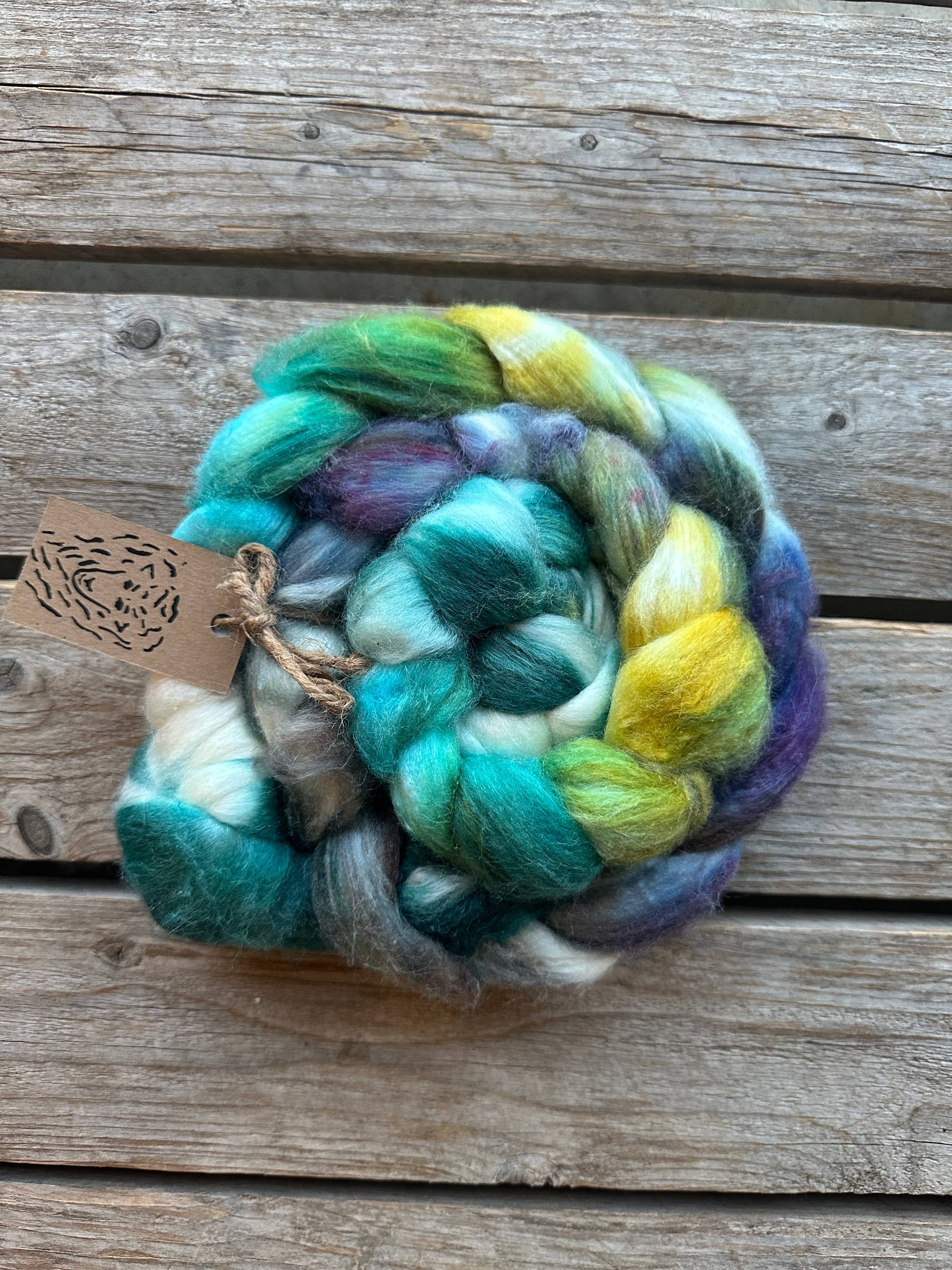 Merino Silk Roving Braids