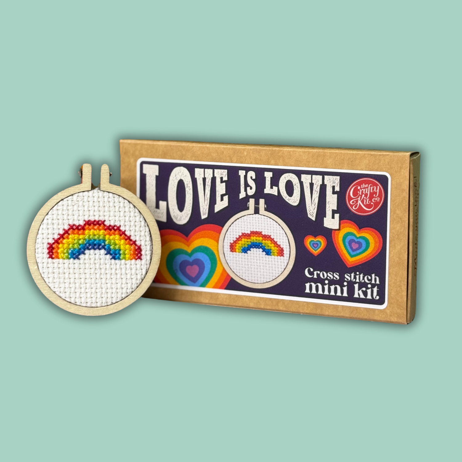 'Love is Love' Mini Matchbox Cross Stitch Kit