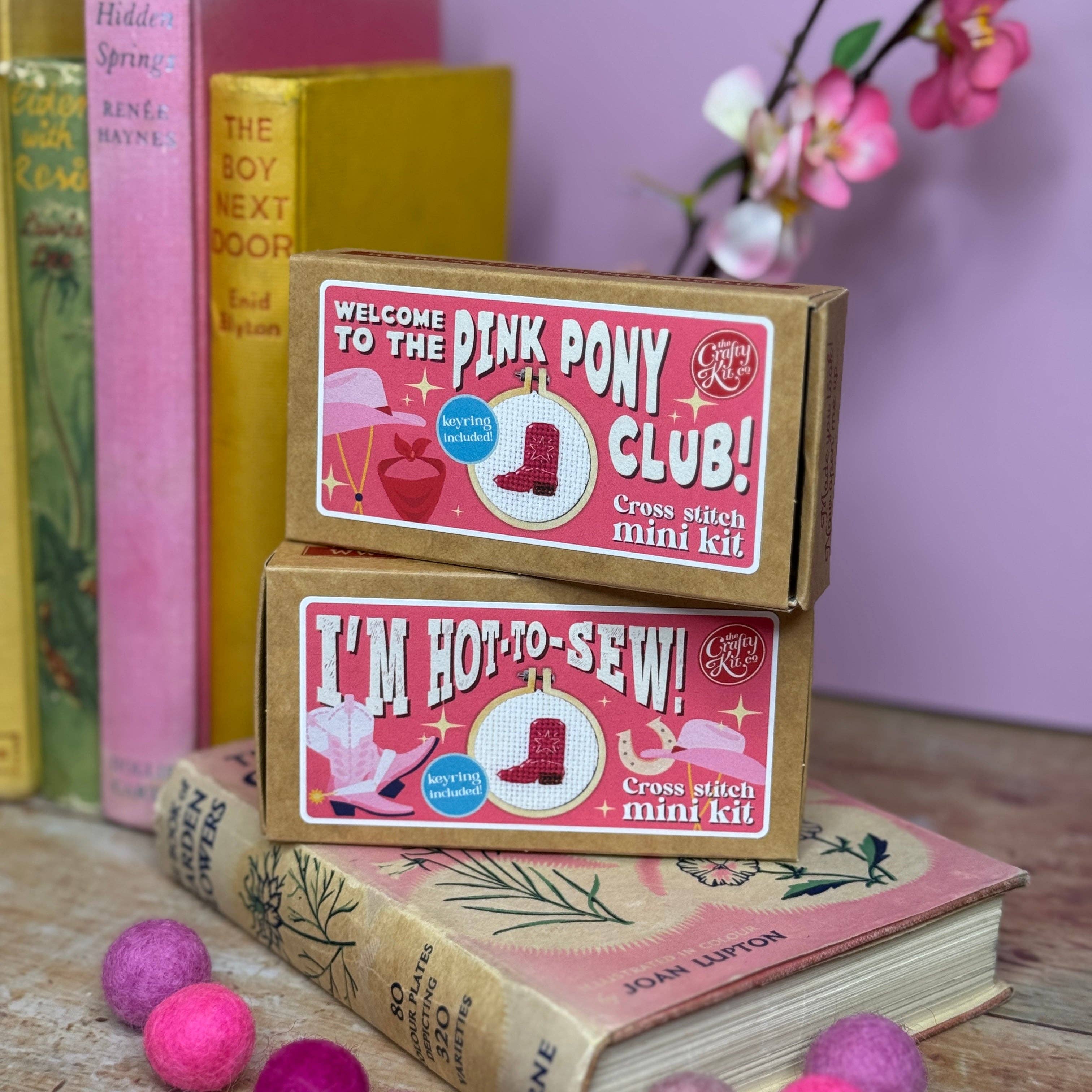 Welcome to The Pink Pony Club Boot Matchbox Cross Stitch Kit