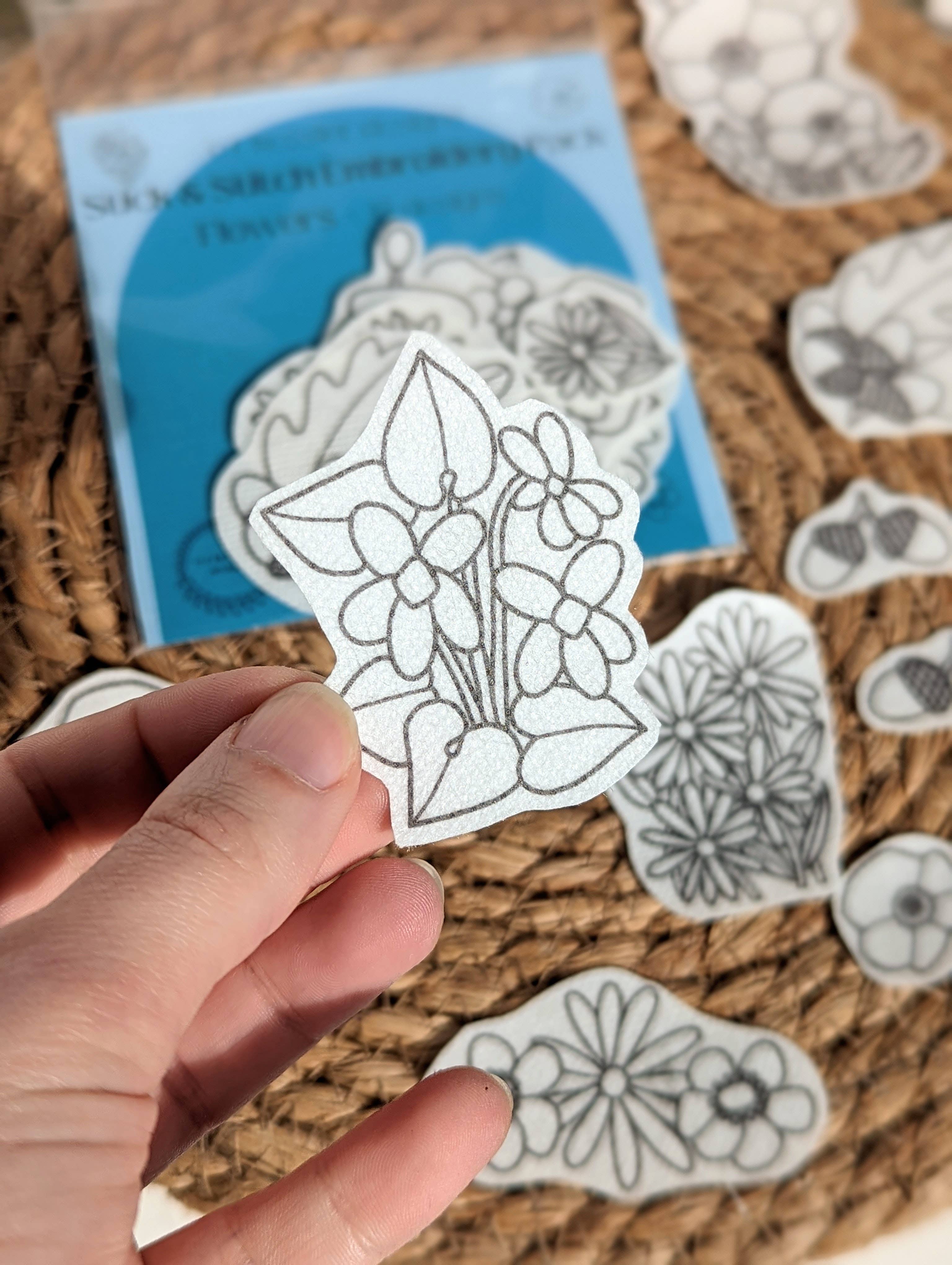 Flowers Stick & Stitch Embroidery Pack