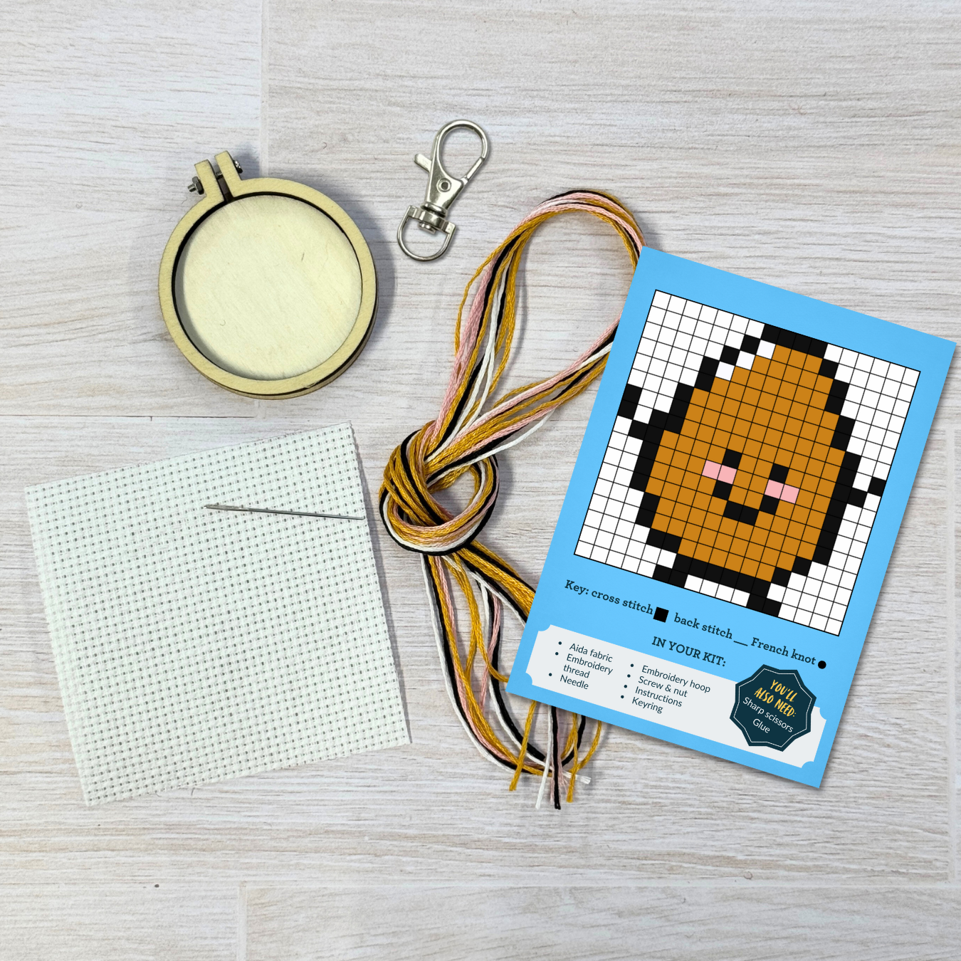 'I'm Nuts About You!' Mini Matchbox Cross Stitch Kit