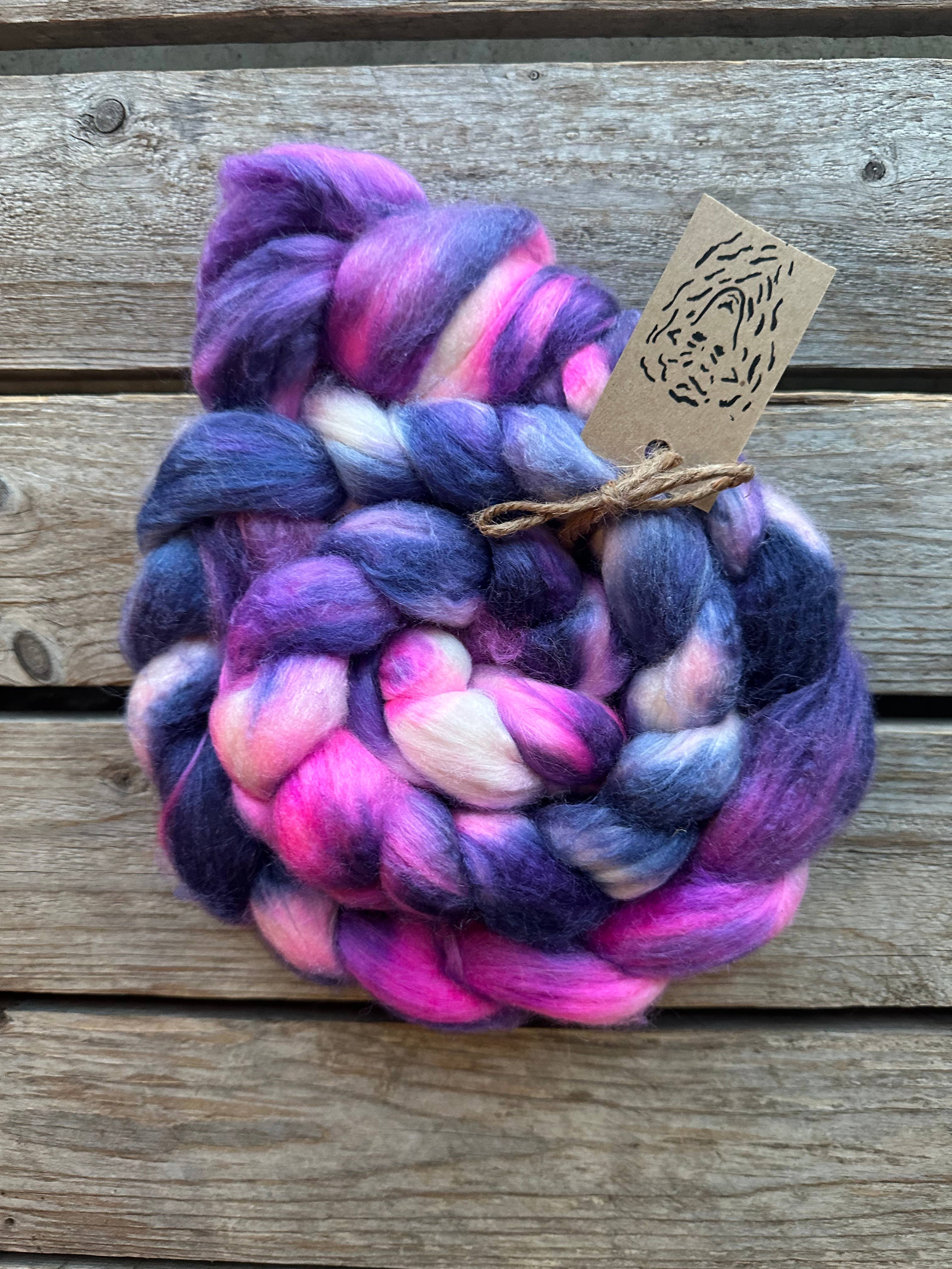 Merino Silk Roving Braids
