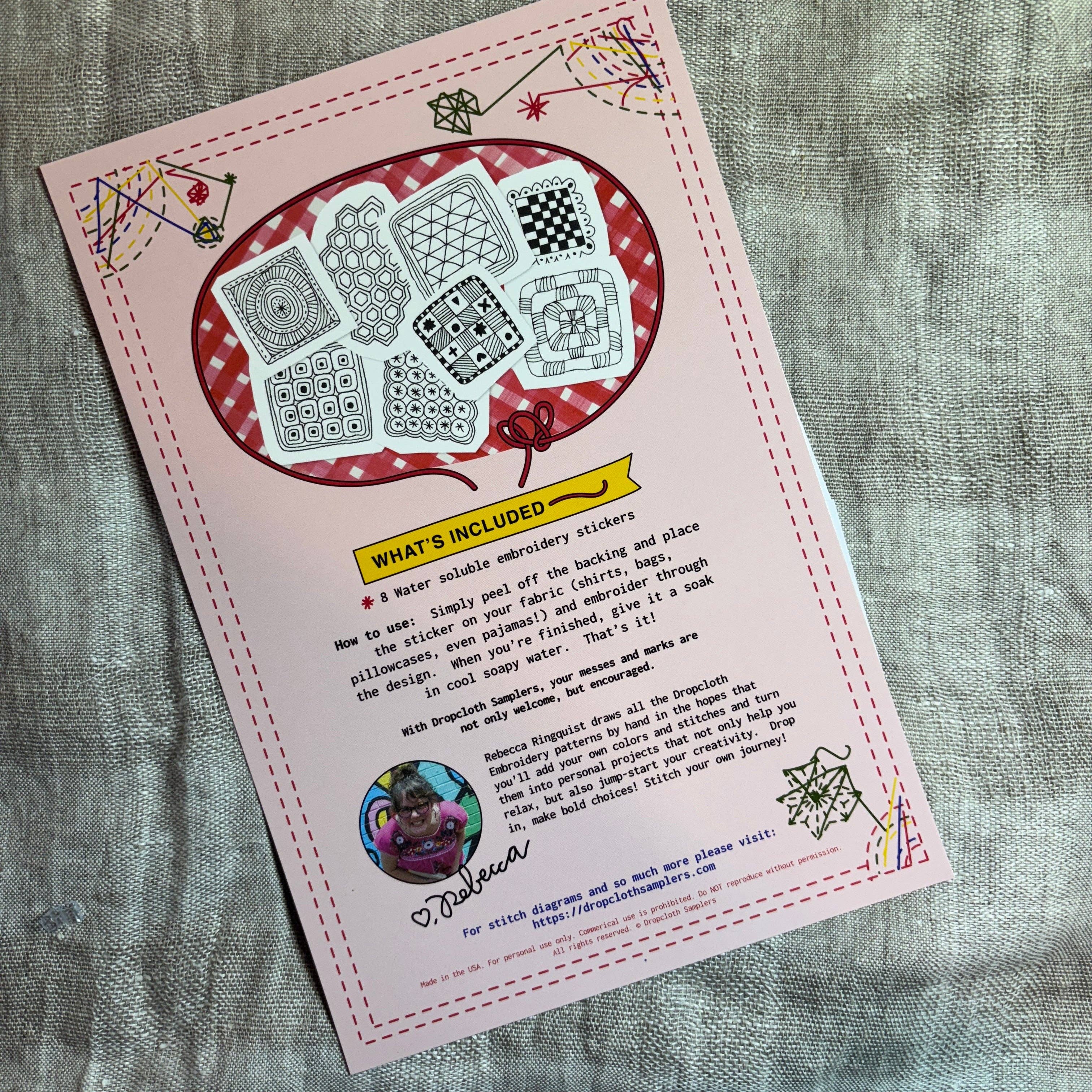 Quilt Squares Stick and Stitch Set