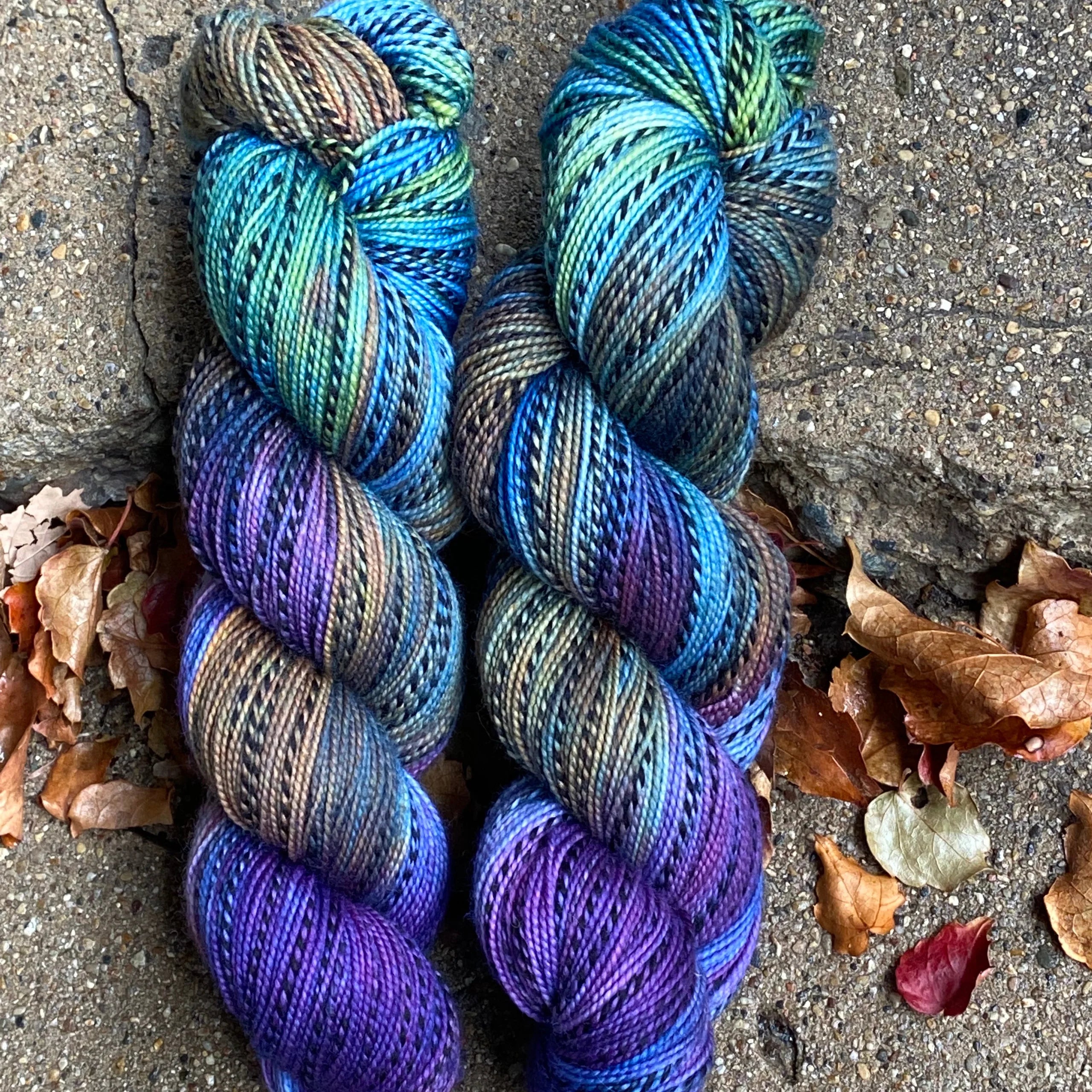 Four Crows Fibers Black & White and Dyed All Over