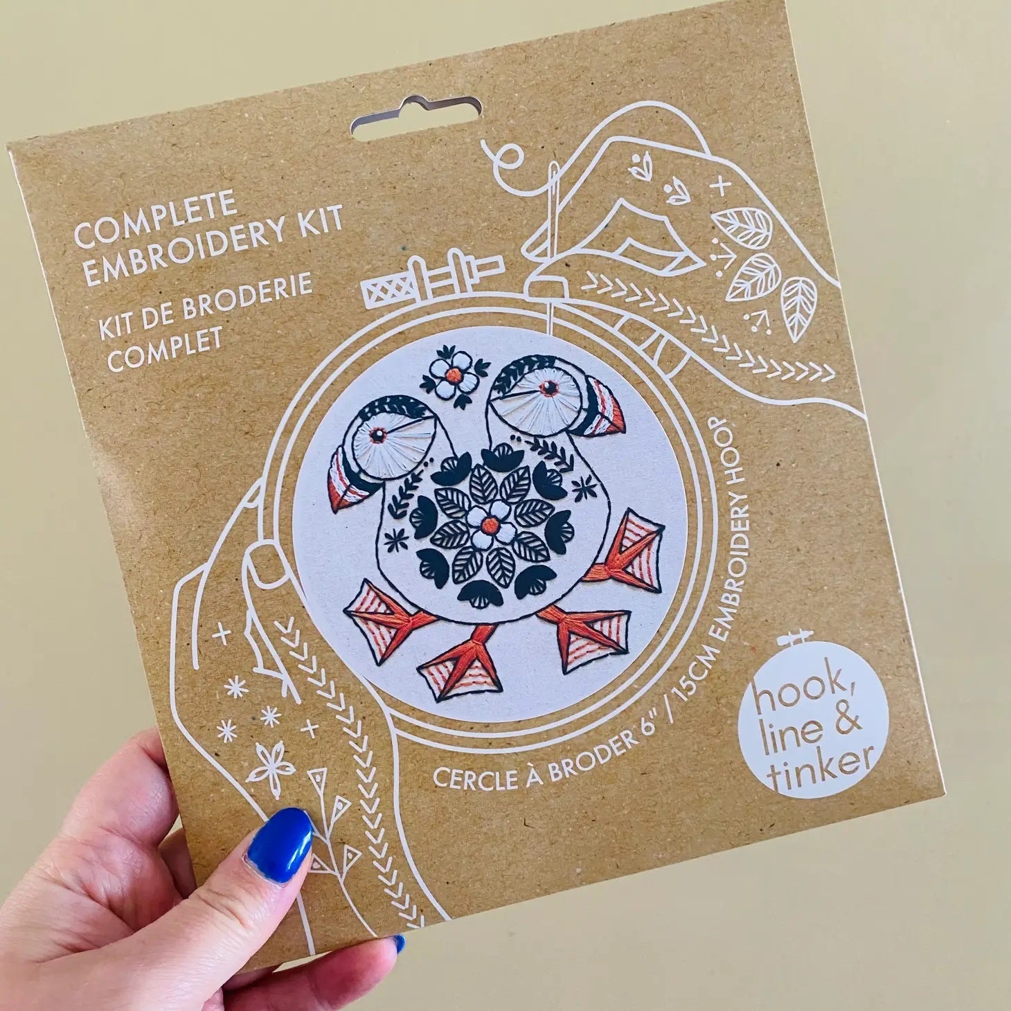 Hook, Line & Tinker Embroidery Kit