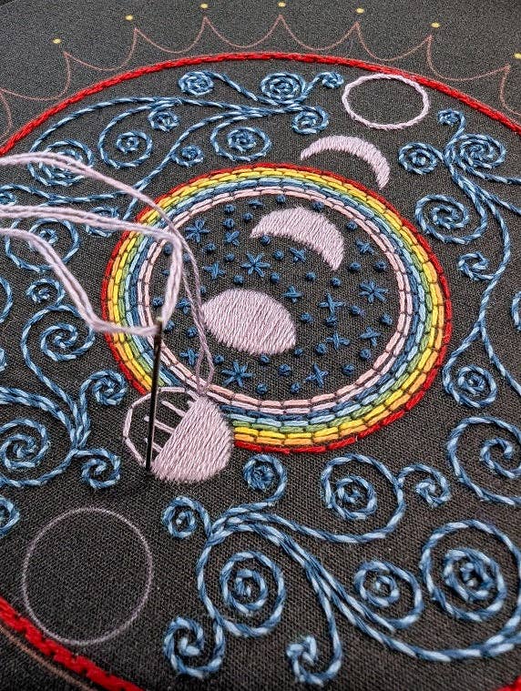 Cozy Blue Alignment embroidery kit