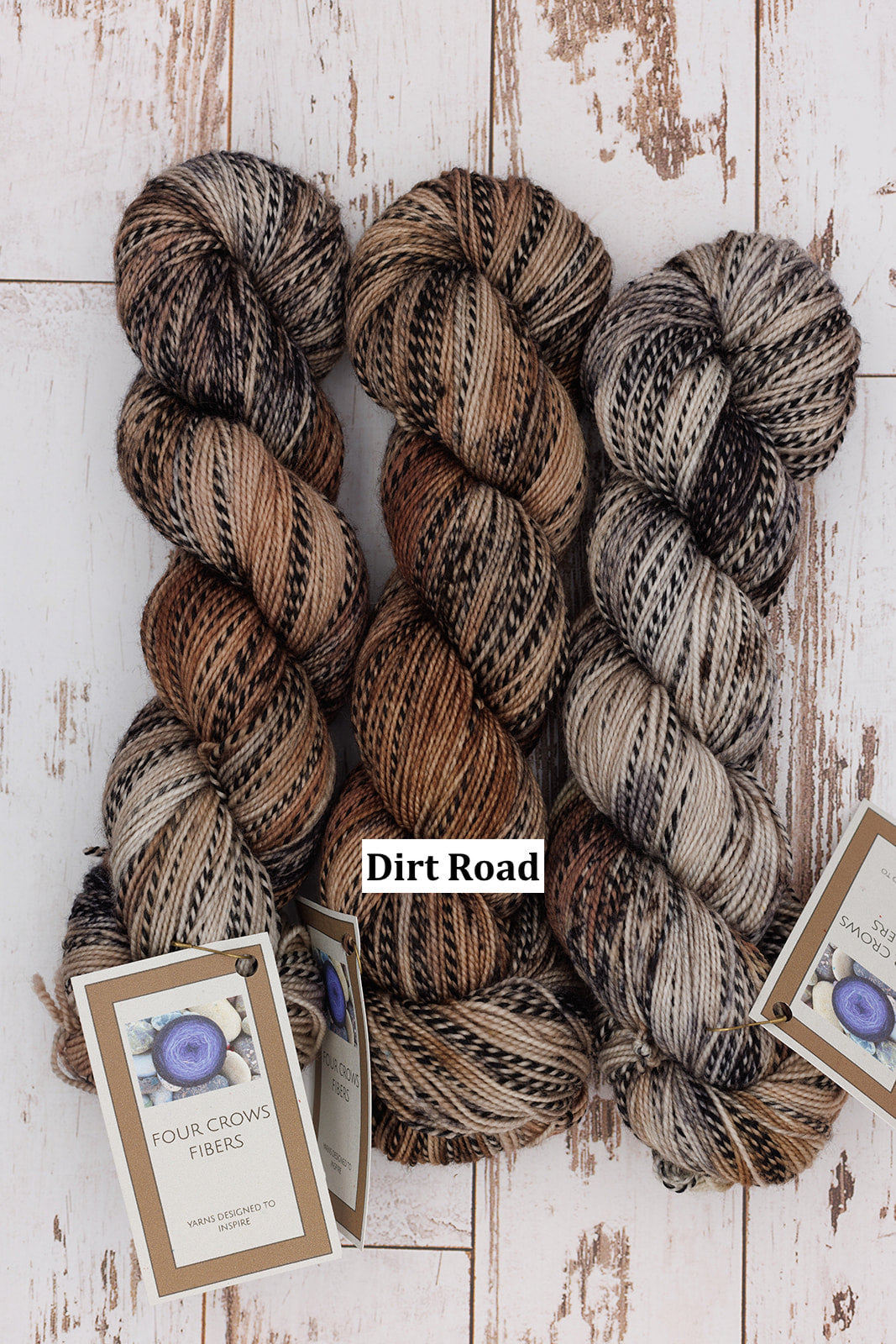 Four Crows Fibers Black & White and Dyed All Over