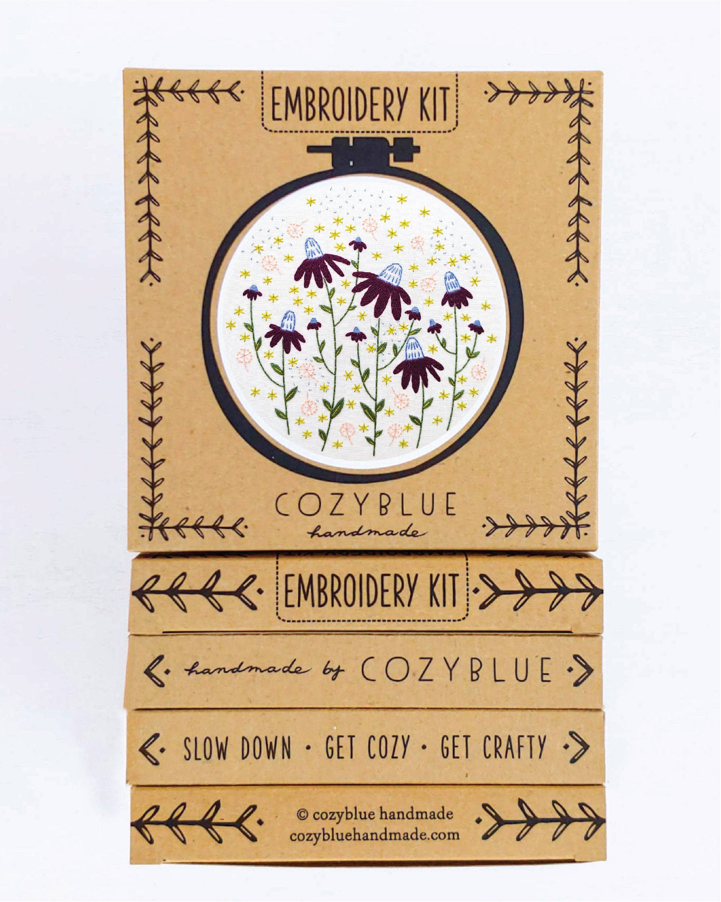 Coneflower magic embroidery kit