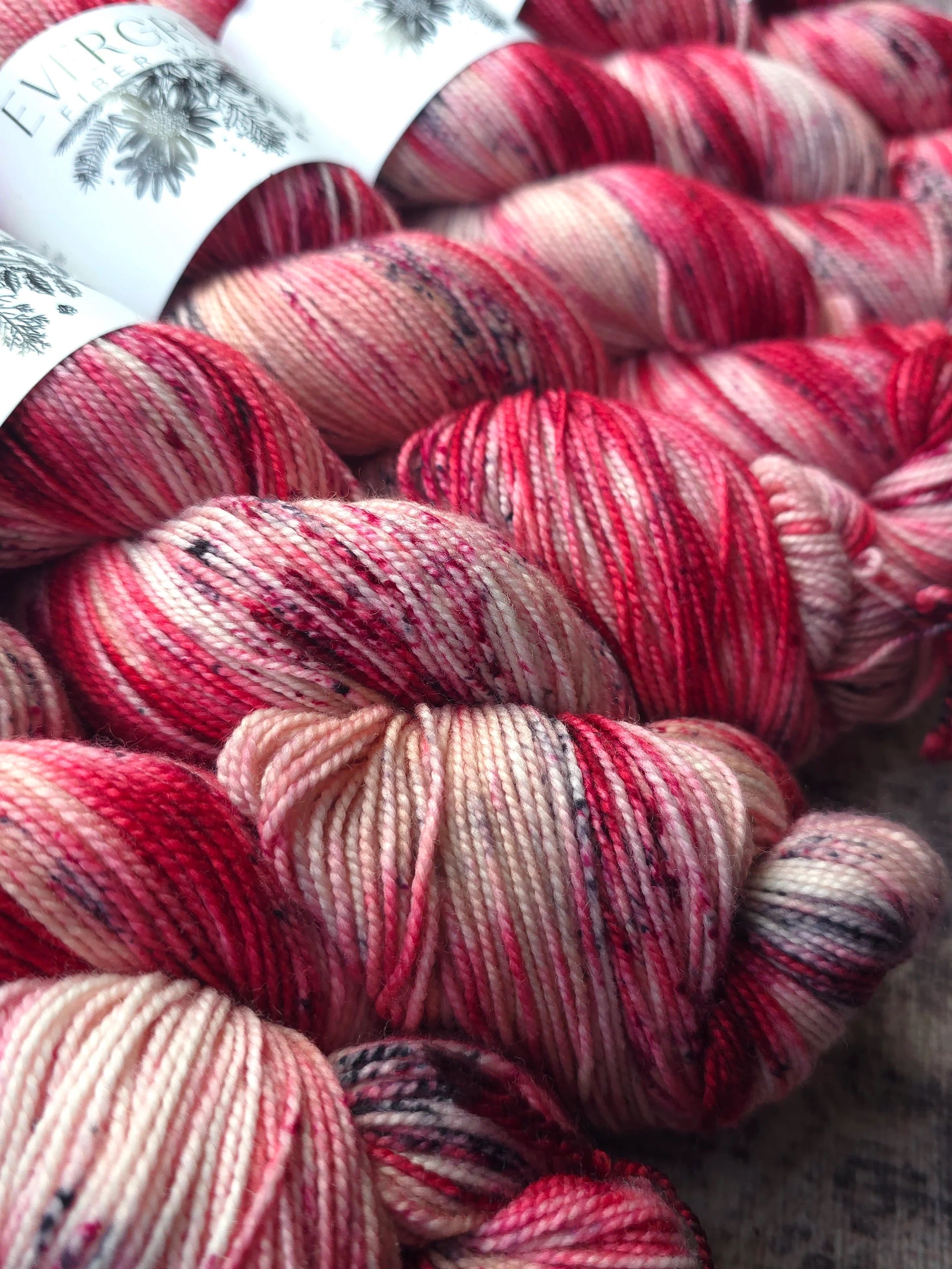 Evergreen Fiberworks "Pinkity Piggy" Sow Special yarns!