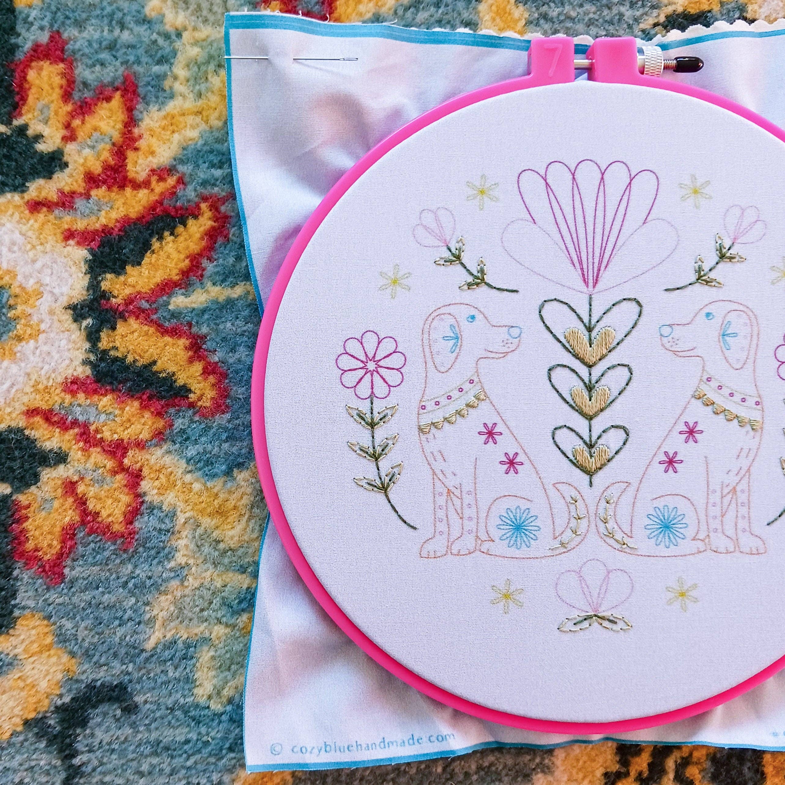 Folk tails embroidery kit