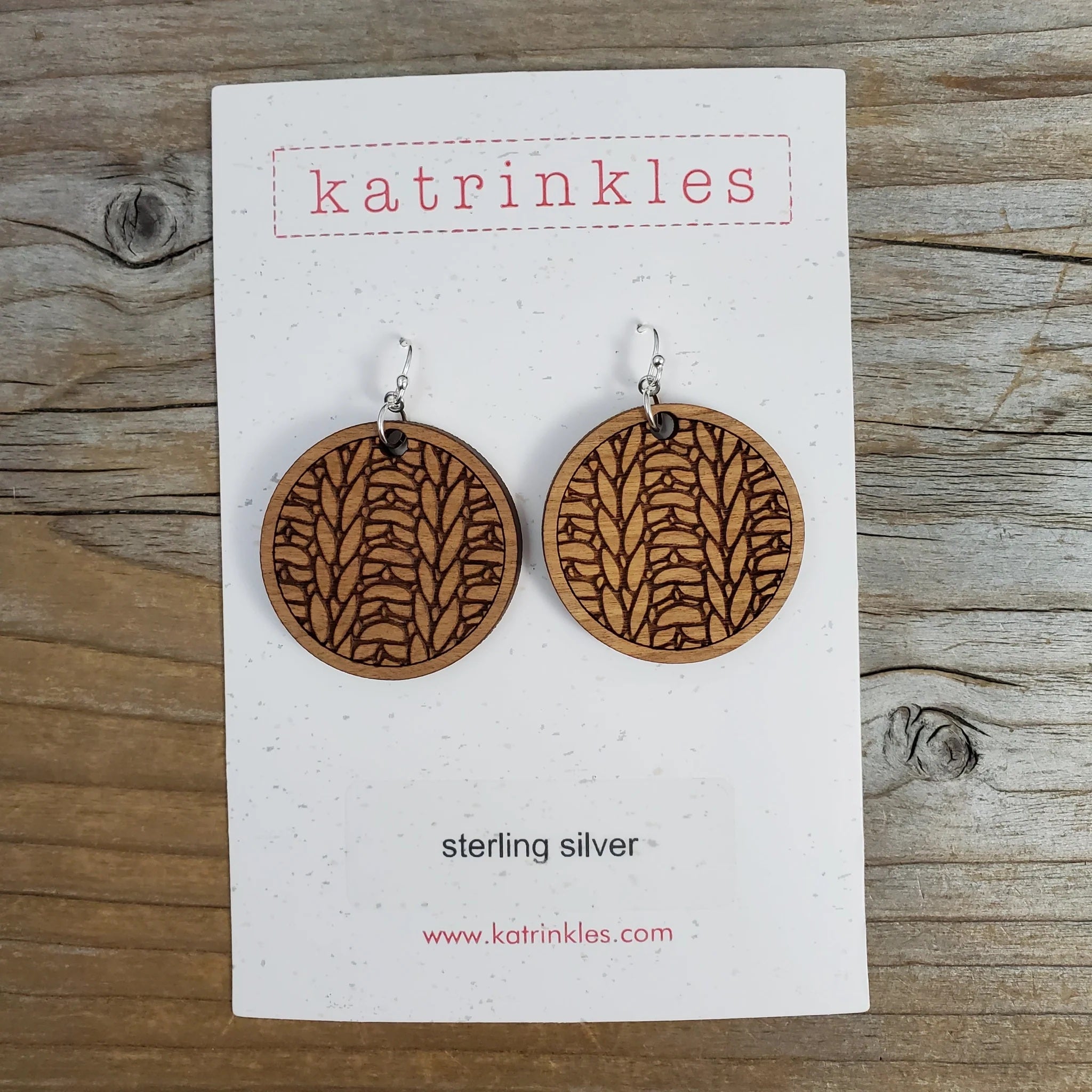 Katrinkles Knit Earrings 1.5"