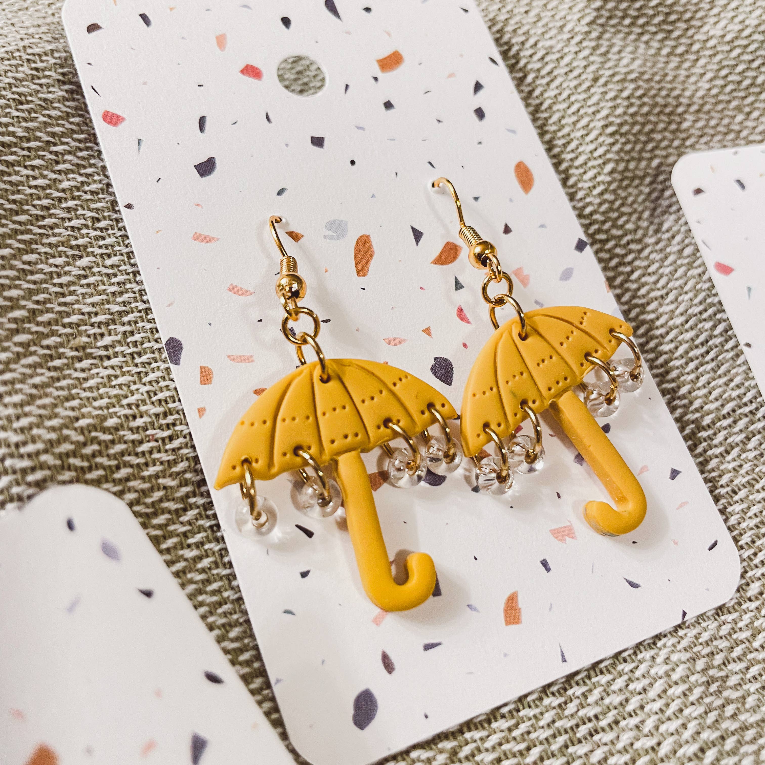 Umbrella with Raindrops Earrings