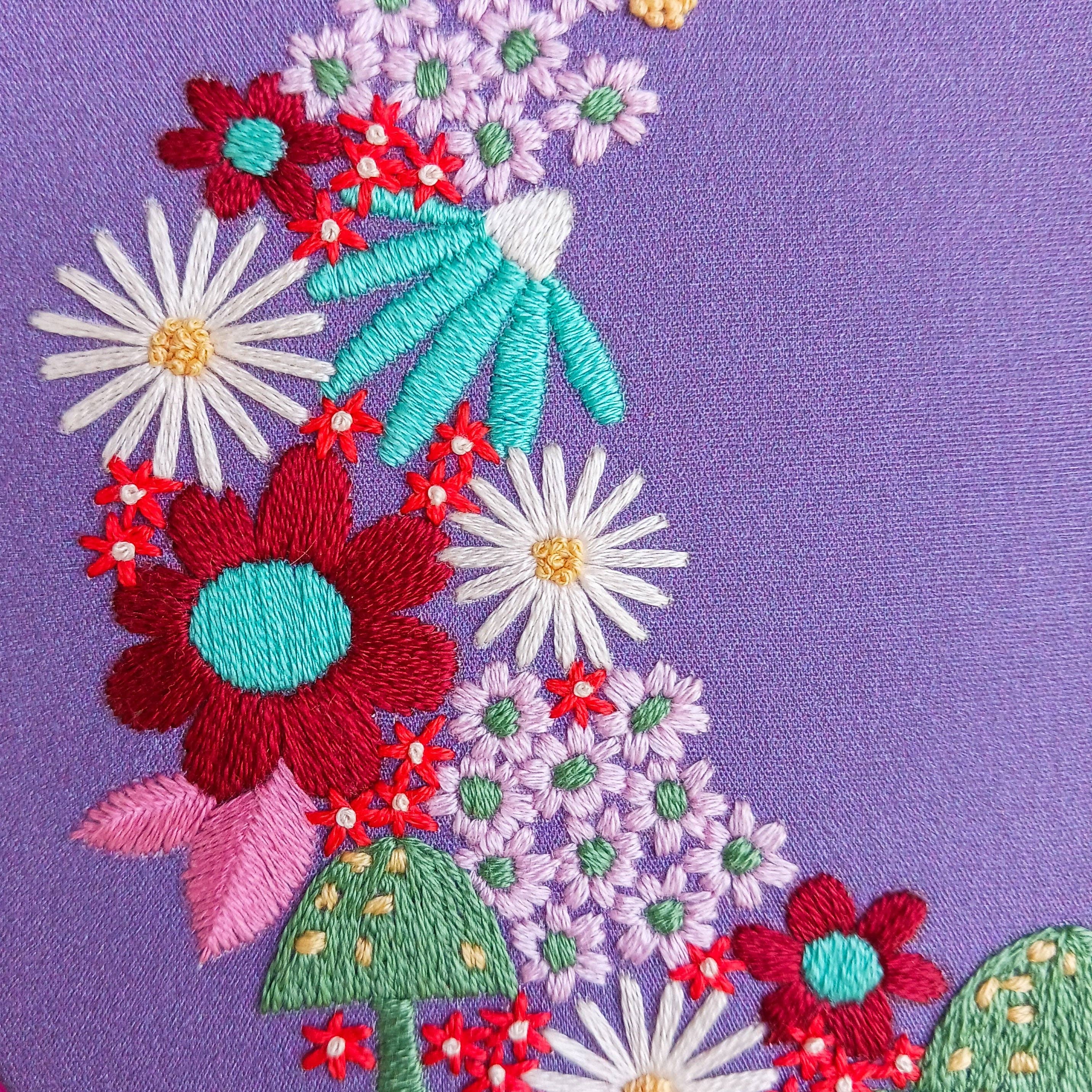 Flora luna embroidery kit
