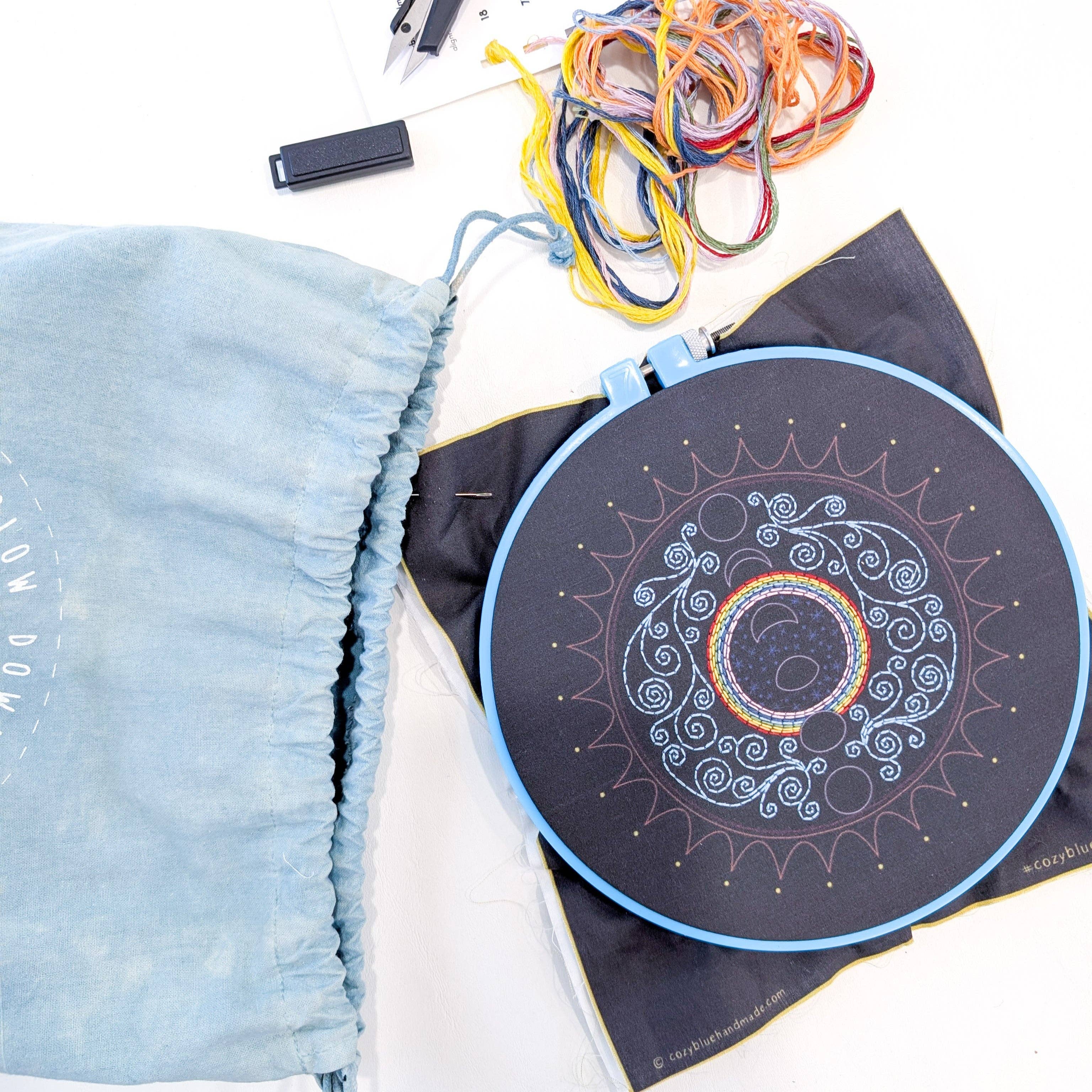 Cozy Blue Alignment embroidery kit