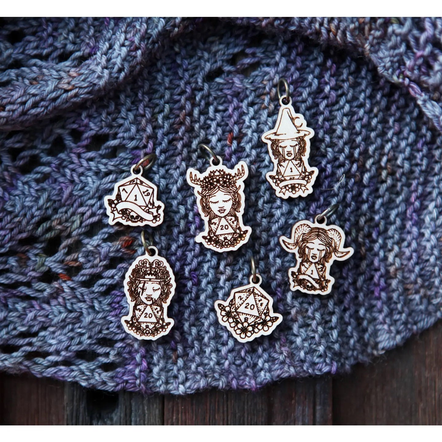 Sunrise Grove Wooden Knitting Stitch Markers