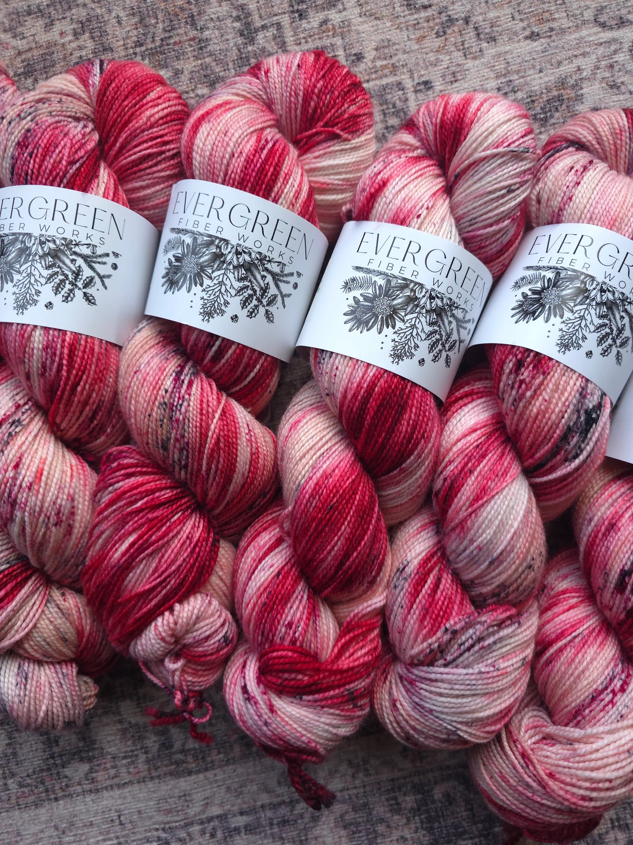 Evergreen Fiberworks "Pinkity Piggy" Sow Special yarns!