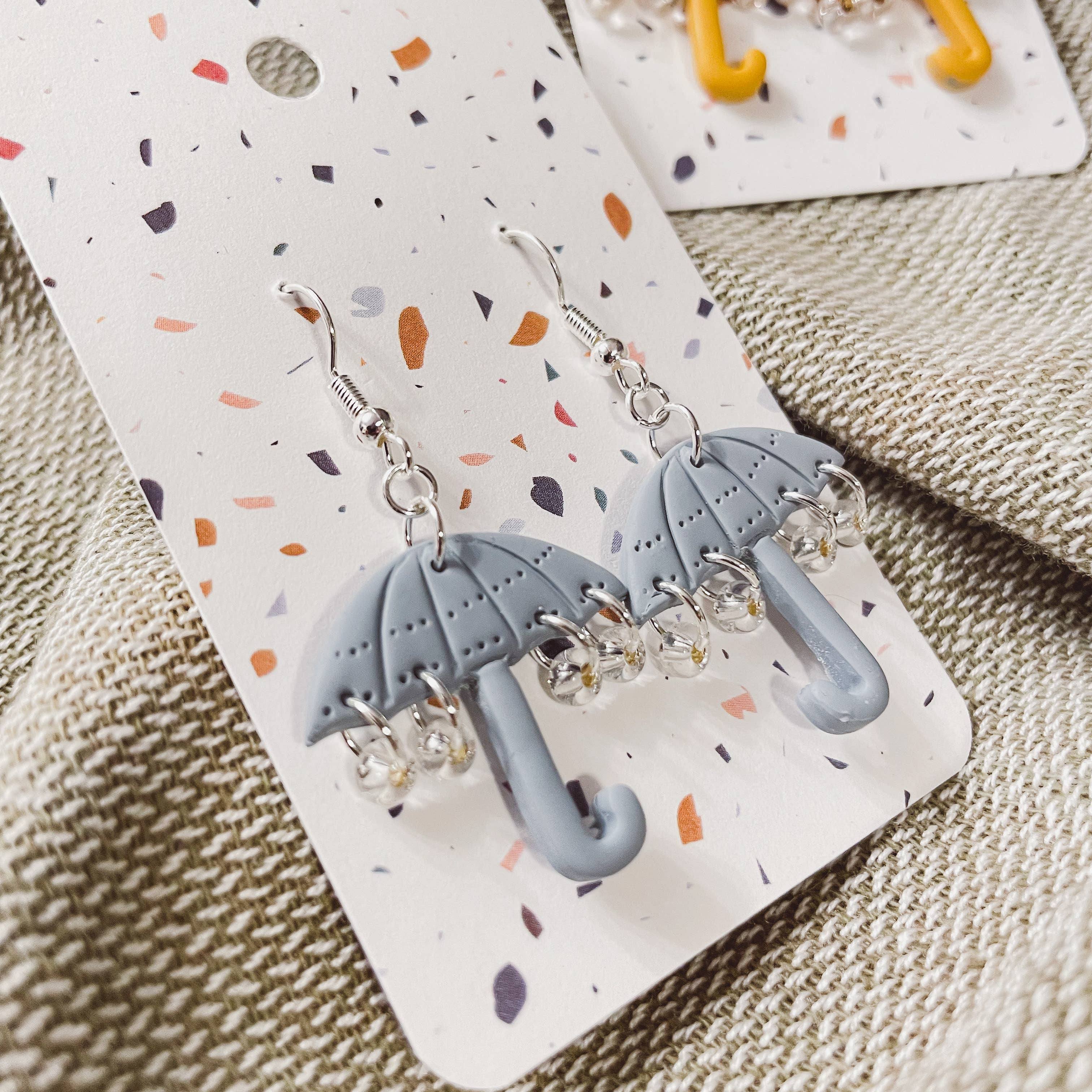 Umbrella with Raindrops Earrings