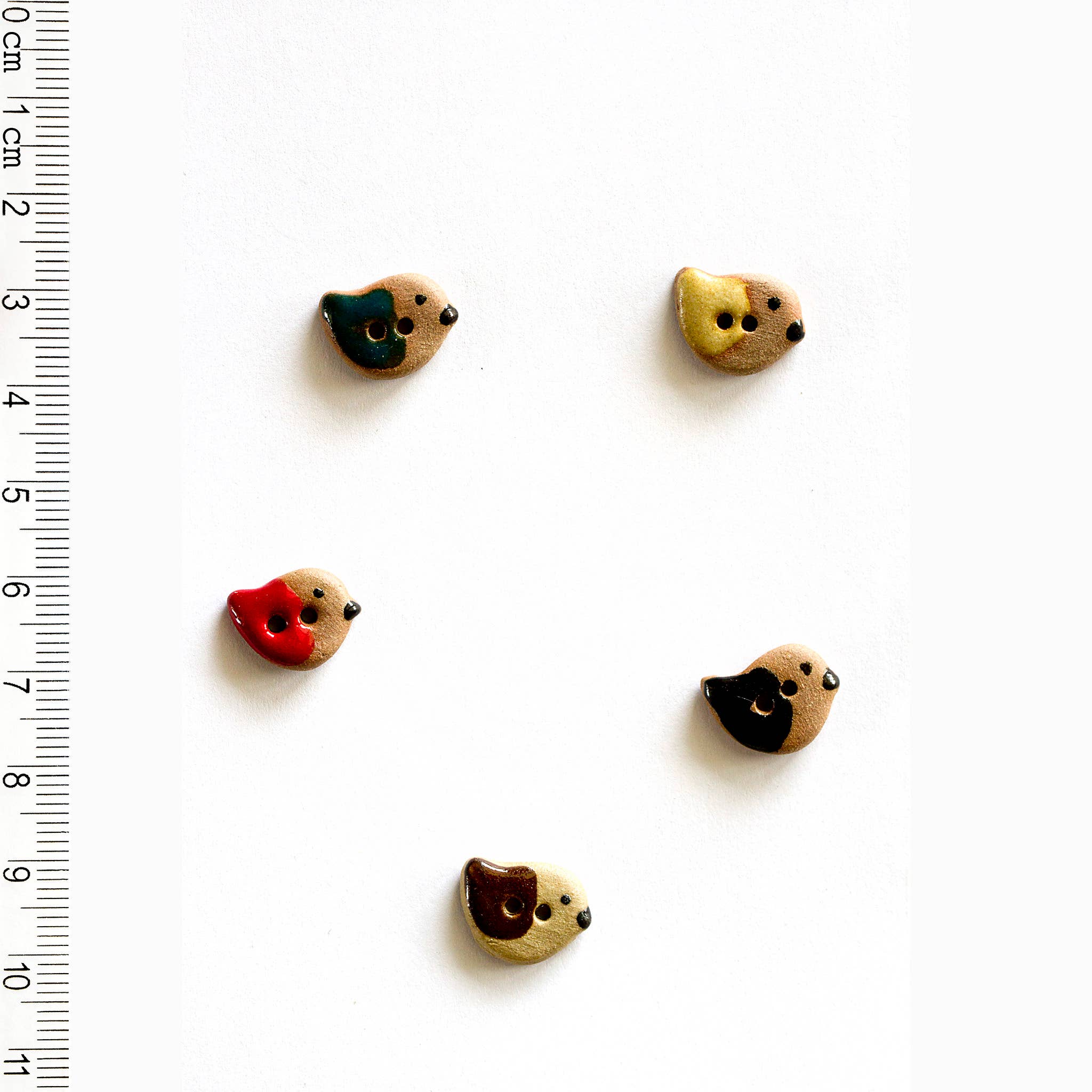 Ceramic Teeny Bird Buttons